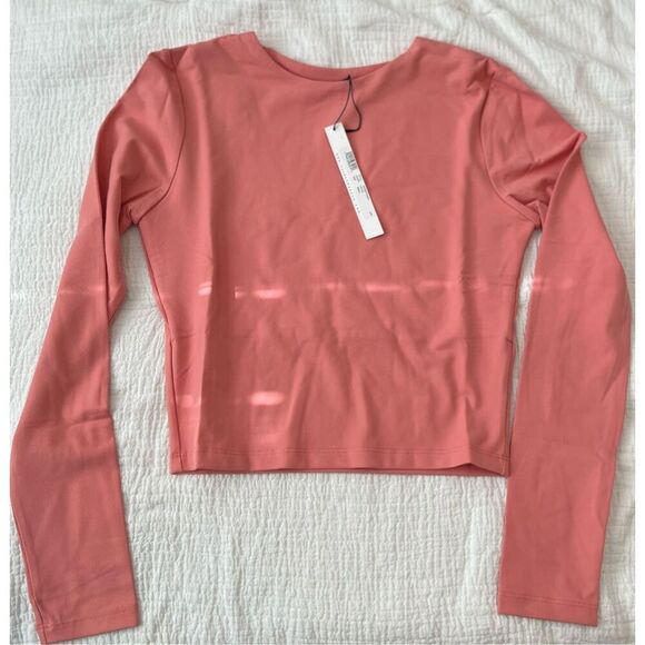 Susana Monaco Long Sleeve Crew Crop Top NEW NWT - Picture 2 of 7